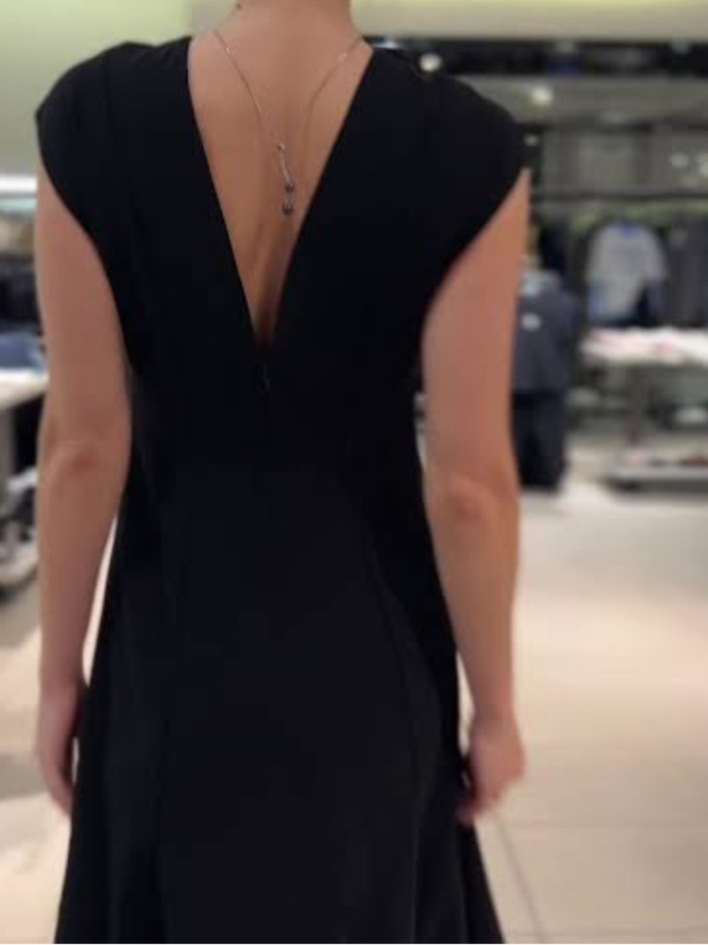Zara Black Sleeveless V-Neck Maxi Dress